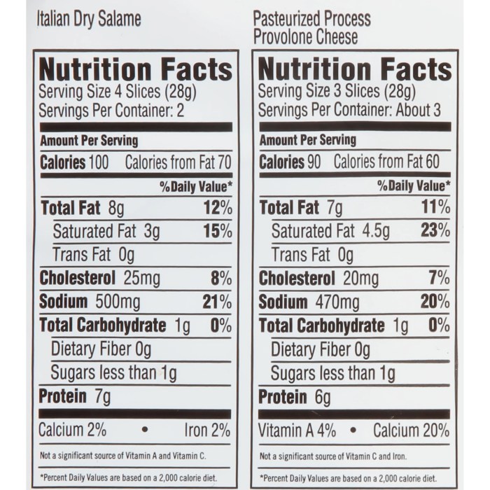 Provolone cheese nutrition facts