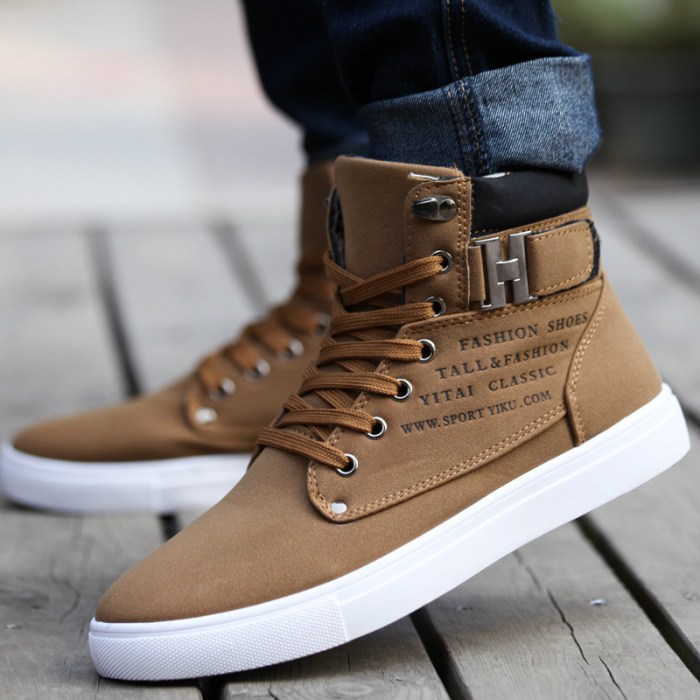 Shoes men casual fashion top mens high canvas leather sneakers autumn spring shoe male street stylish hombre brand winter zapatos