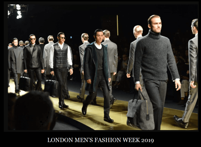 Area in london where mens fashion week